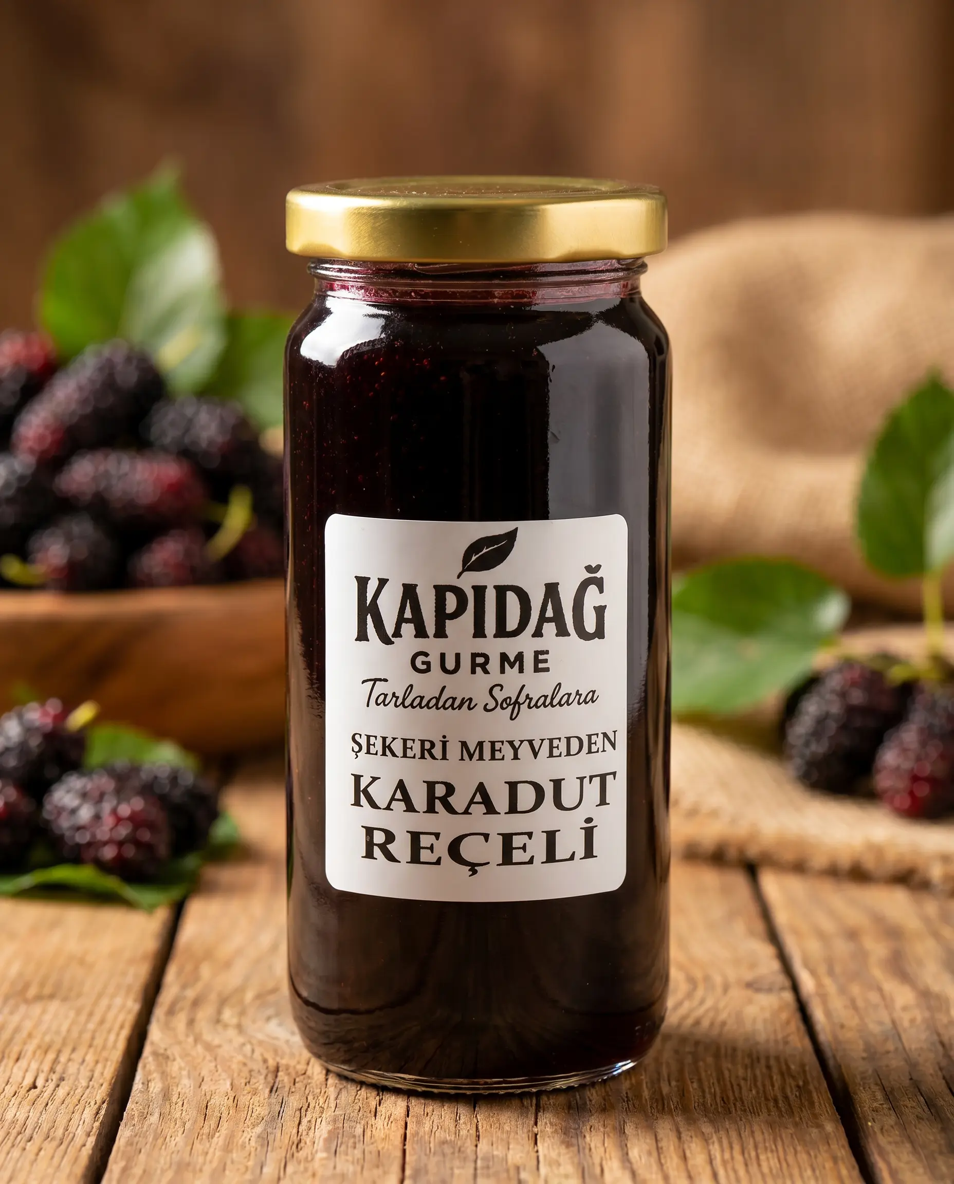 Kapıdağ Gurme Şekeri Meyveden Karadut Reçeli 300 gr 